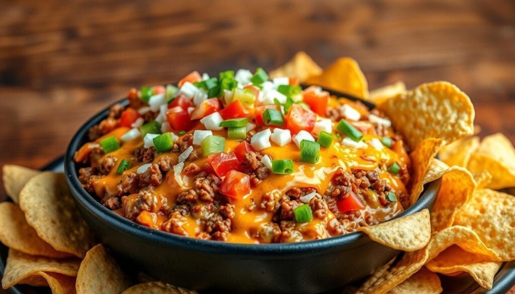 taco dip recipe with hamburger